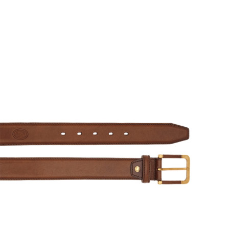 Cintura Uomo Spazzolata Taglia 125 Fibia ricoperta in Pelle | The Bridge Story Uomo | 03627901-Marrone/Oro