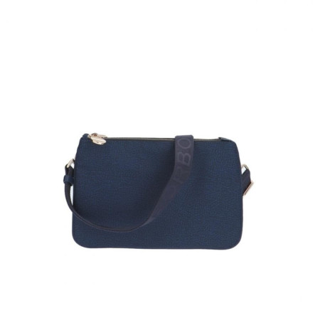 Borsa Donna Tracolla con Zip Sopra Borbonese Blu