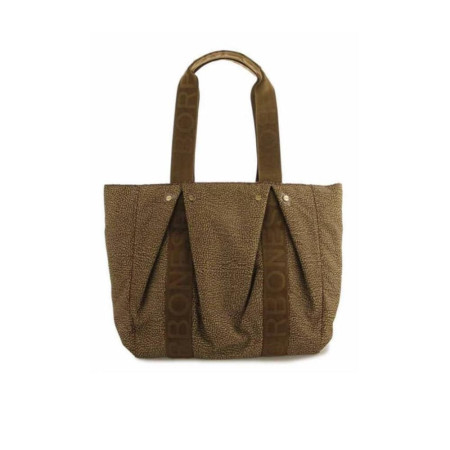 Borsa Donna Shopping Media Ecosostenibile Borbonese Beige/Marrone