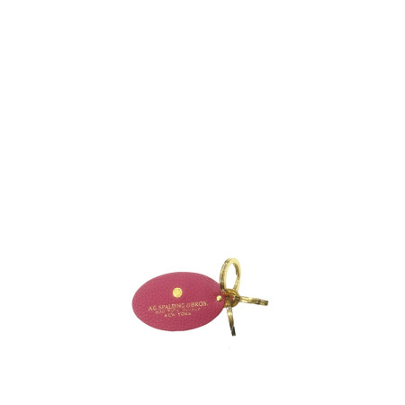 Porta Chiavi Ovale Ciondolo con 3 Anelli in Pelle | Spalding & Bros Century | 724353-Fuxia