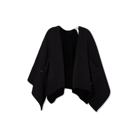 Abbigliamento Donna Poncho Maglia Logo Liu Jo Nero  Valigeria.it