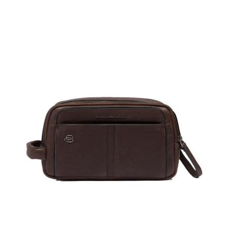 Beauty Case in Pelle Piquadro Testa Moro  Valigeria.it