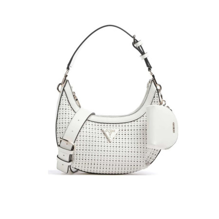 Borsa Donna Baguette Piccola Traforata Guess White  Valigeria.it
