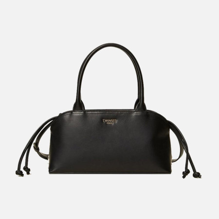 Borsa donna bauletto con tracolla e con pochette stampata Twinset Nero