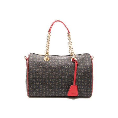 Borsa Donna Bauletto Pollini Heritage Nero Rosso TE8411PP02Q1100B  Valigeria.it