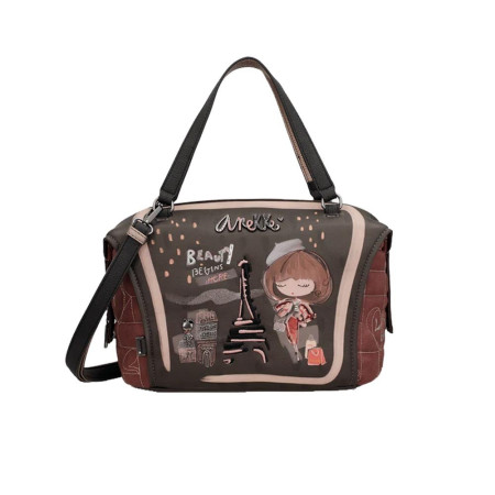 Borsa donna due manici con tracolla Anekke Mademoiselle Multicolor