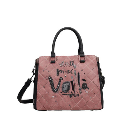 Borsa donna due manici quadrata con tracolla bolso de asa corta Anekke Parisian Multicolor