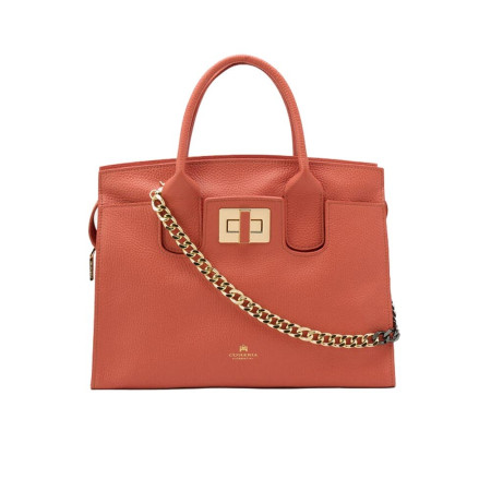 Borsa donna due manici Bella Cuoieria Fiorentina B000005796230-Papaya Valigeria-it