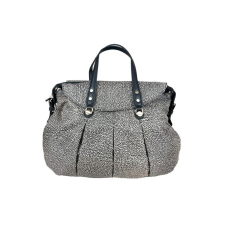 Borsa Donna Due Manici Borbonese Op NaturaleNero  Valigeria.it