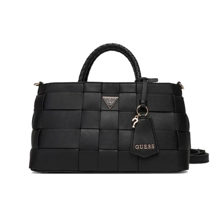 Borsa donna due manici con tracolla Guess Maylee Black