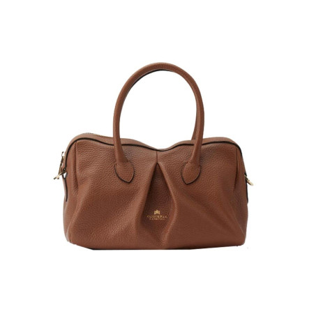 Borsa donna due manici piccola con tracolla Cuoieria Fiorentina Emma Caramel