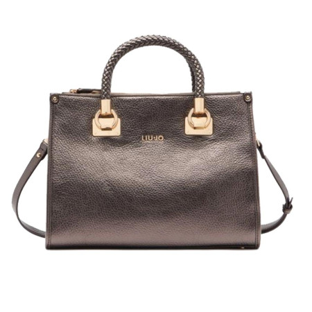 Borsa donna due manici con tracolla quadrata Liu Jo Manh Moro Light Metal