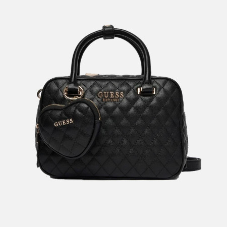 Borsa donna due manici quadrata Guess Atabey Black