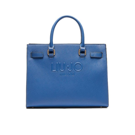 Borsa donna due manici quadrata Halona Liu Jo AA5149E0087X0682-Dust Blue Valigeria-it 