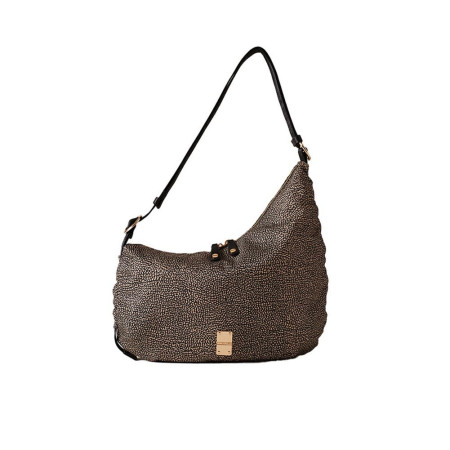 Borsa donna sacca media Borbonese 91010041AH1X11 Op Classico Nero Valigeria-it