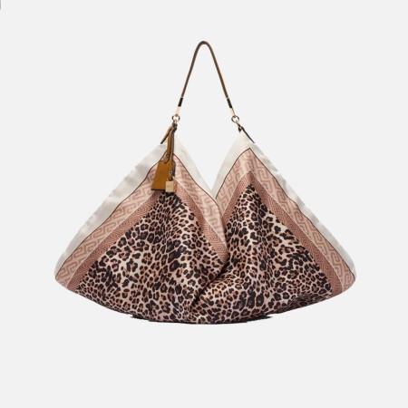 Borsa donna sacca media foulard Liu Jo Animalier Naturale