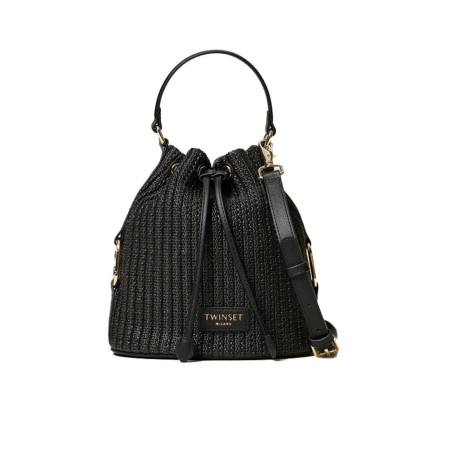 Borsa donna secchiello Grace Twinset 251TB738100006 Nero Valigera-it