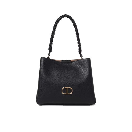 Borsa donna secchiello piccolo Roma Twinset 251TD806300006 Nero Valigeria-it 