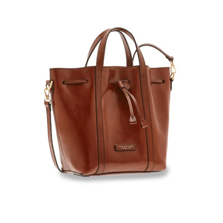 Borsa Donna Secchiello Vittoria The Bridge 0420000114 Marrone Oro Valigeria-it 