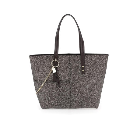 Borsa Donna Shopping Grande Ecosostenibile Borbonese FangoTesta Moro Valigeria.it