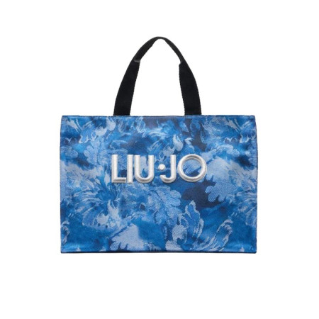 Borsa donna shopping grande Liu Jo 2A5013D0001R9993-Denim Flower Valigeria-it