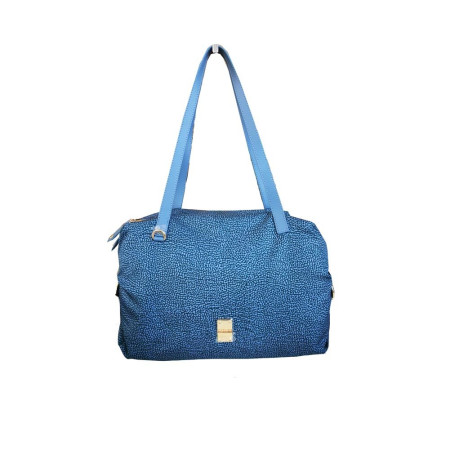 Borsa donna shopping media Borbonese 91010043AH1X49-Denim Valigeria-it