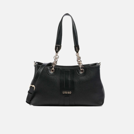 Borsa donna shopping media Liu Jo Ematite Nero