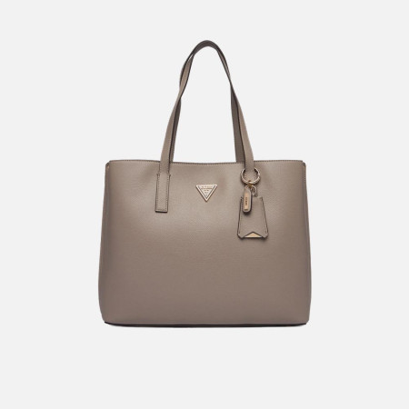 Borsa donna shopping quadrata Guess Meridian II Dark Taupe
