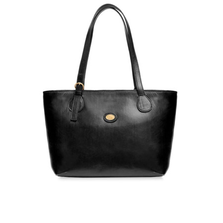 Borsa donna shopping chiusura con zip The Bridge Nero/Palladio/Rutenio