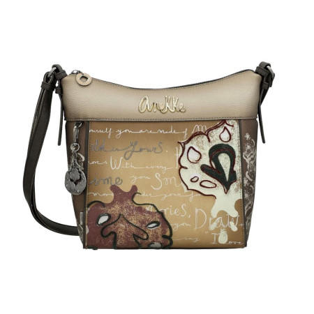 Borsa donna tracolla con zip sopra Anekke Manifesto Multicolor