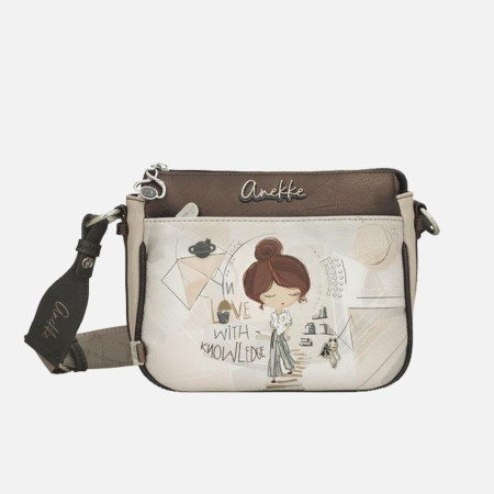 Borsa donna tracolla con zip sopra Anekke Sophia Multicolor