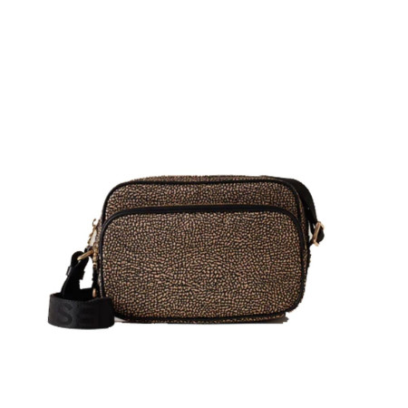 Borsa Donna Tracolla Borbonese Op NaturaleNero  Valigeria.it