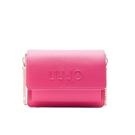 Borsa donna tracolla con catenella Halone Liu Jo AA5152E008782333-Dark Pink Valigeria-it