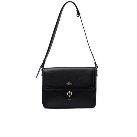 Borsa donna tracolla con patta Cuoieria Fiorentina Eva Nero