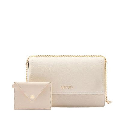 Borsa donna tracolla con patta Manh Liu Jo AA5158E0058X0459-Cream Valigeria-it