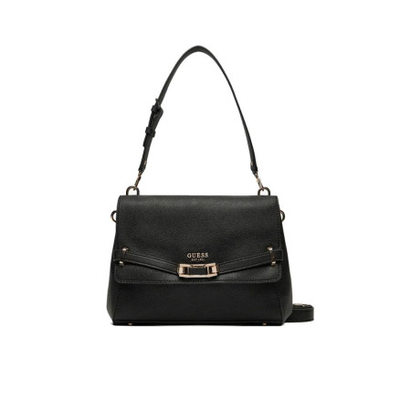 Borsa donna tracolla con patta Silvye Flap Guess HWBG9527190-Black Valigeria-it 