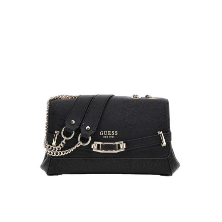 Borsa donna tracolla con patta Silvye Guess HWBG9527210-Black Valigeria-it