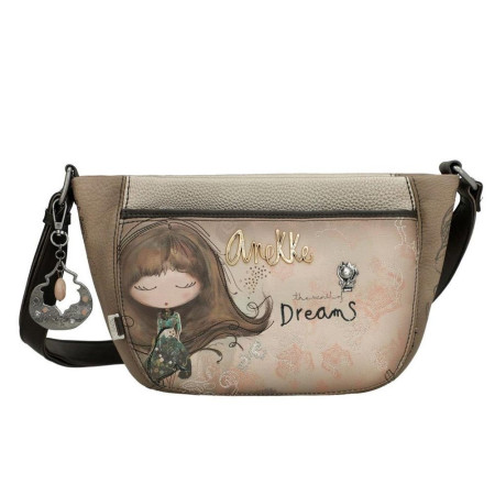 Borsa donna tracolla con zip sopra Anekke Real Multicolor