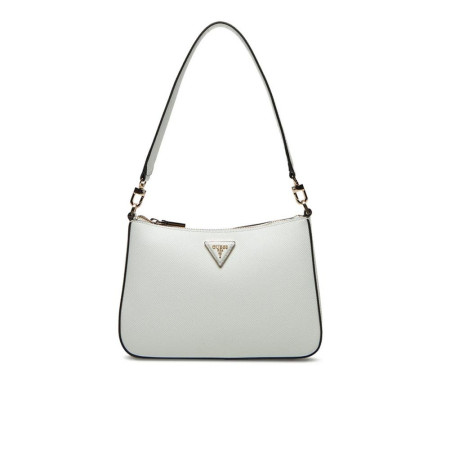 Borsa donna tracolla con zip sopra Eco Jazlynn Guess HWEZG952317-White Valigeria-it