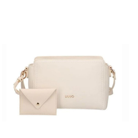 Borsa donna tracolla con zip sopra Manh Liu Jo AA5161E0058X0459-Cream Valigeria-it
