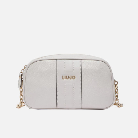 Borsa donna tracolla con zip superiore Liu Jo Ematite Cream