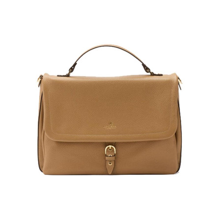 Borsa donna tracolla con patta grande Cuoieria Fiorentina Eva Desert