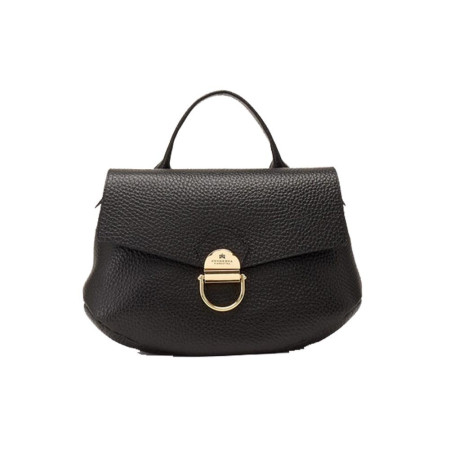 Borsa donna tracolla con patta piccola Cuoieria Fiorentina Jess Nero