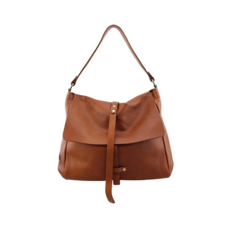 Borsa Donna Tracolla Grande con Patta Bruno Rossi Cuoio  Valigeria.it