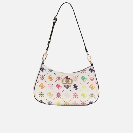 Borsa donna tracolla con zip sopra Guess Amilie Logo Multi Logo