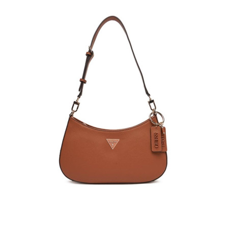Borsa donna tracolla mezzaluna Guess Noelle Guess Light Cognac