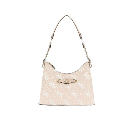 Borsa donna tracolla Jazlynn Guess HWOQ8654010-Sand Logo Valigeria-it