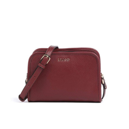 Borsa donna tracolla con zip sopra Liu Jo Manh Red Wine