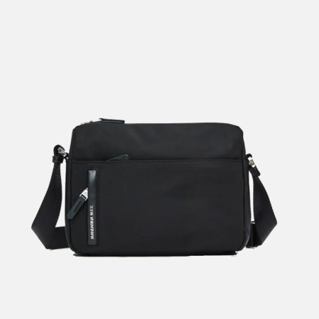 Borsa donna tracolla con zip sopra Mandarina Duck Hunter Black