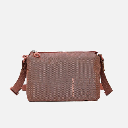 Borsa donna tracolla con zip sopra Mandarina Duck MD 20 Pecan Nut